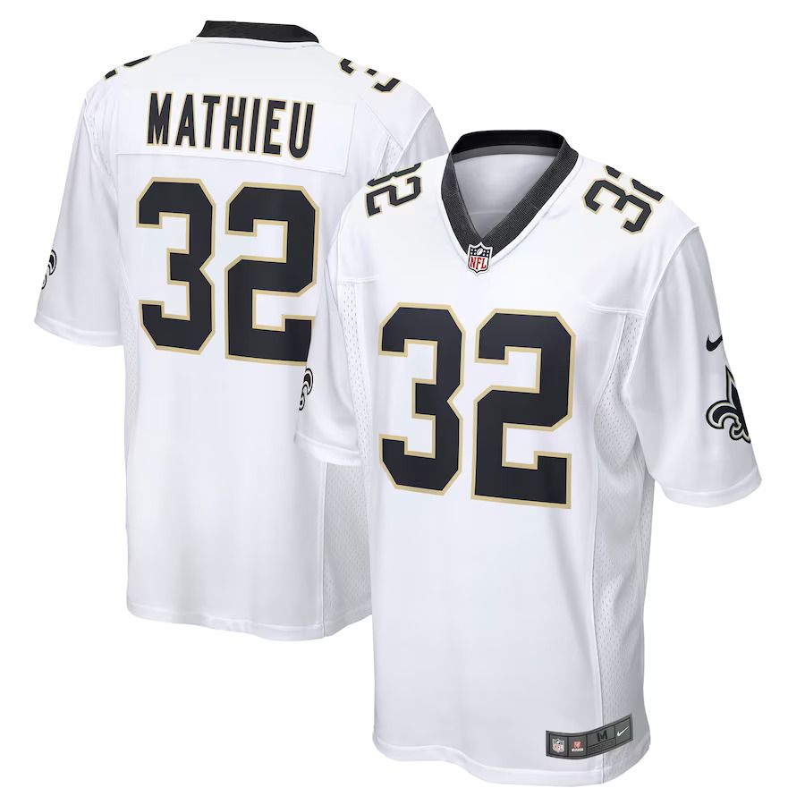 Men New Orleans Saints #32 Tyrann Mathieu Nike White Game NFL Jersey